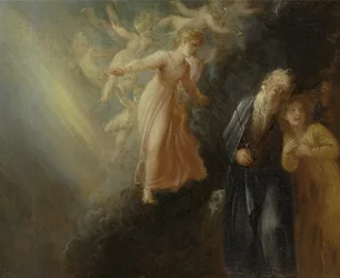 Prospero, Miranda og Ariel, fra The Storm, Act I, scene ii